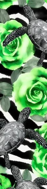 Free turtle bookmark featuring neon green and gray turtles